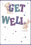 Bringing a touch of Hounslow's heartfelt community into its design, this get well card is a cheerful ode to encouragement and recovery. Two delightful characters-a friendly teddy bear and an exuberant puppy-inhabit the card with playful energy as they balance the bright and bold 'Get Well' greeting between them. Rich indigo and teal hues give the lettering a lively flair, set against a smooth white backdrop that feels both welcoming and pure. Dotted around them, sparkling stars in varying blues and lilacs recall bouquets of fresh iris or statice found in Hounslow's local shops, twinkling with hope. The illustrated textures invite a sense of gentle touch-soft, comforting, and soothing as a hand-delivered get well arrangement. Whether arriving with a fragrant bundle from a florist near Inwood Park or shared with a neighbour across town, this card radiates warmth, kindness, and the simple healing joy that makes our Hounslow community so special.
